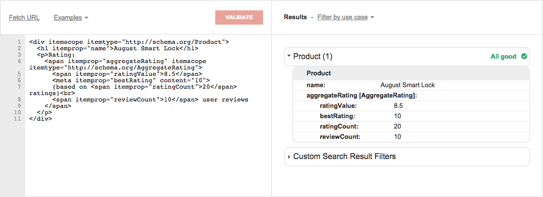 Google Developers Structured Data Testing Tool
